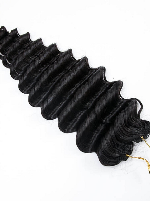 Hand-made Deep Wave Crochet Human Hair Extension