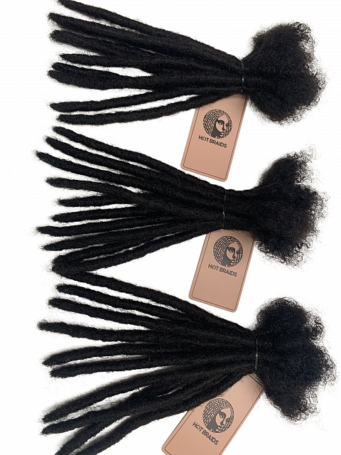 Natural Black Standard Classic Human Hair Loc Extensions