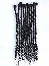 Pre-Looped Human Hair Loc Extensions With Curly Ends