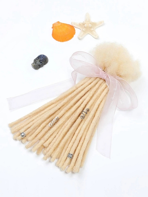 Platinum Blonde Standard Human Hair Loc Extensions