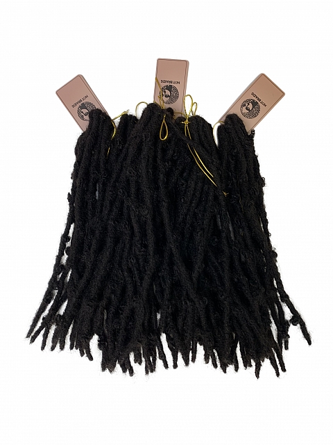 Premium Tangle-Free 100% Human Hair Crochet Locs –Butterfly Locs– Pre-Looped for DIY Instant Install – Ultra-Thin 0.6cm Lightweight Texture
