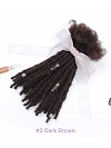 Textured Interlocked Human Hair Loc Extensions - Colors Available
