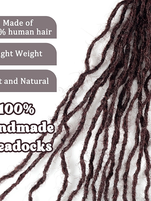 #99J Real Human Brazilian Hair Dreadlock Extension Beautiful Micro Locs Dreadlocks Extensions