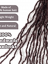 #99J Real Human Brazilian Hair Dreadlock Extension Beautiful Micro Locs Dreadlocks Extensions