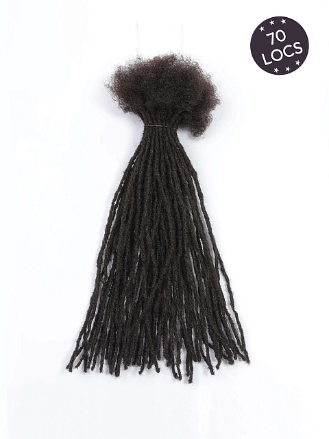 Handmade Micro Locs Extensions Human Hair 0.2cm Thickness Sister Locs