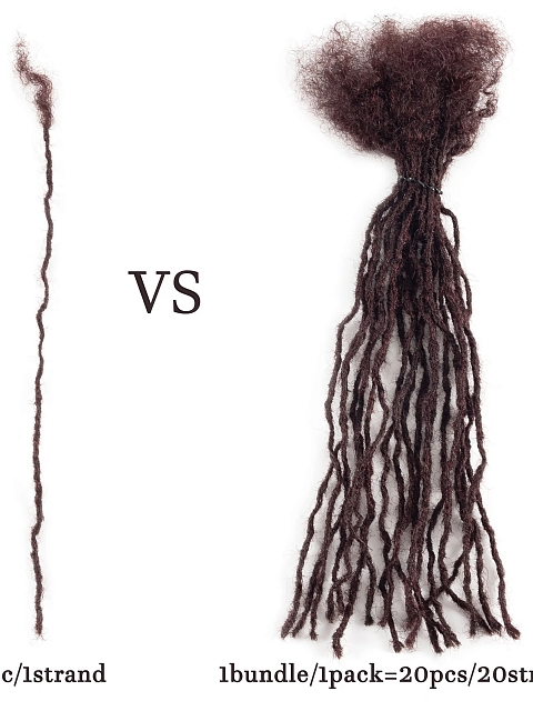 #99J Real Human Brazilian Hair Dreadlock Extension Beautiful Micro Locs Dreadlocks Extensions