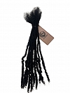Textured Interlocked Human Hair Loc Extensions with Kinky Curly Curls