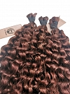 Dark Auburn Soft Wavy - Bulk Human Hair - Loose/Braids
