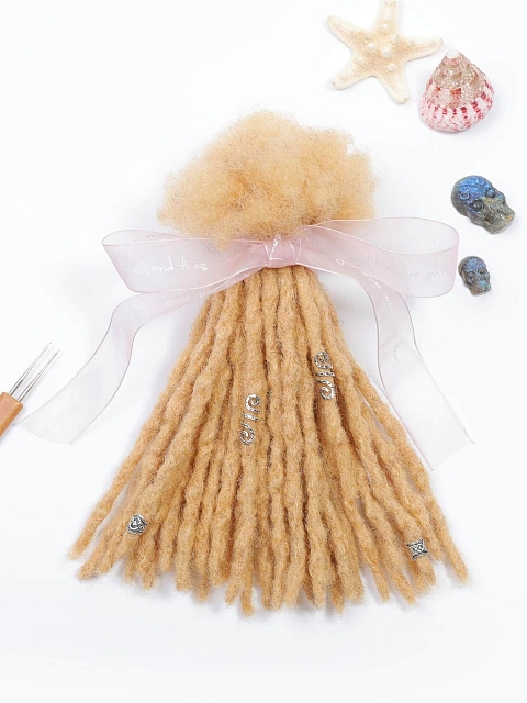 Textured Honey Blonde Human Hair Loc Extensions