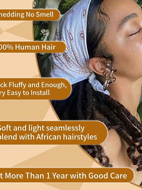  ANNA 1B/30 Remy Hair Locs Extensions Dreadlocks Styles Brazilian Lisa Locs for Beginners