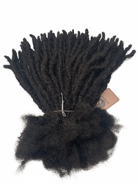 Textured Interlocked Human Hair Loc Extensions