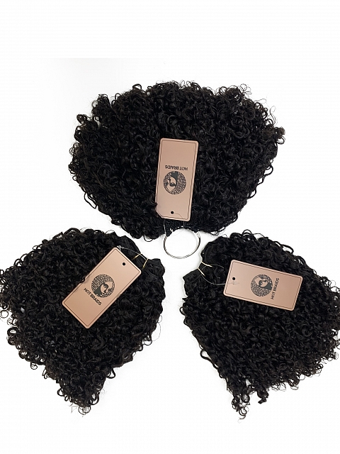 3b3c Exotic Kinky Curly -Reusable The Hybrid Glam Kit-Crochet w/ Weft Hair Combo