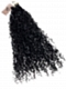 Pre-looped Crochet Boho Locs with Human Hair Curls