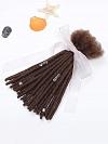 #4 Medium Brown Standard Human Hair Loc Extensions
