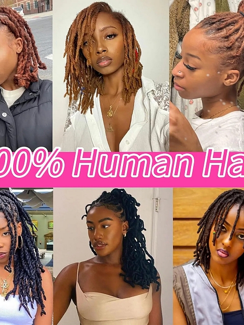 HOT Selling #8 Brown Color Human Hair Dreadlock Extension Bleached Tip Handmade Permanent Locs Hair Extensions