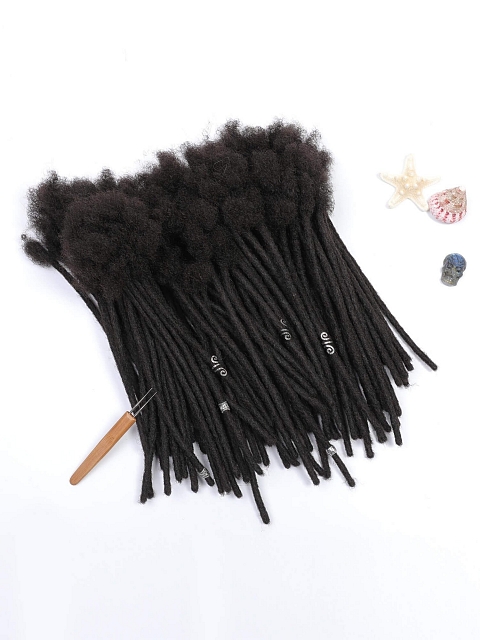 Natural Black Standard Smooth Human Hair Loc Extensions