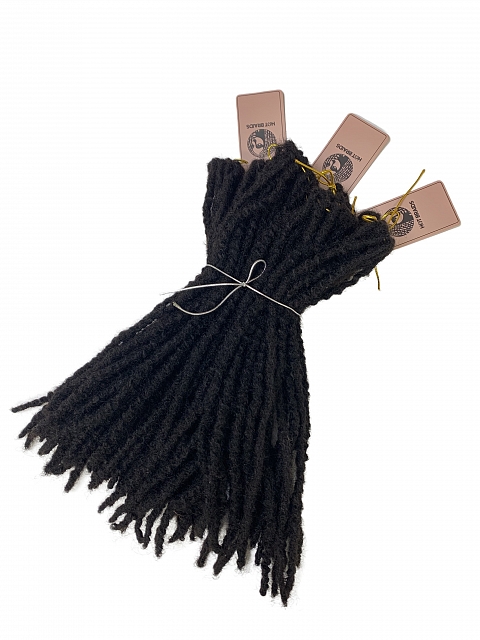 Premium Human Hair Soft Locs – 0.5cm Slim Profile | Pre-Looped for Fast DIY Install | Lightweight & Natural Sheen Crochet Hair for Professionals
