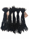 Textured Interlocked Human Hair Loc Extensions with Kinky Curly Curls