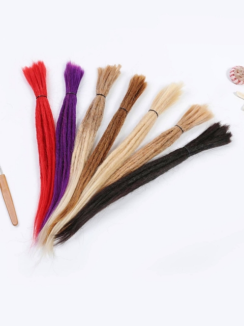 Virgin Hair Extensions Dreadlocks Crochet Braiding Hair Dreads Locs Extensions for Rock Roll Hip Hop People