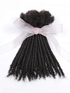 Human Hair Loc Extensions With Curly Ends - Nautral Black Color