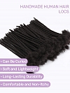 Natural Black Standard Smooth Human Hair Loc Extensions