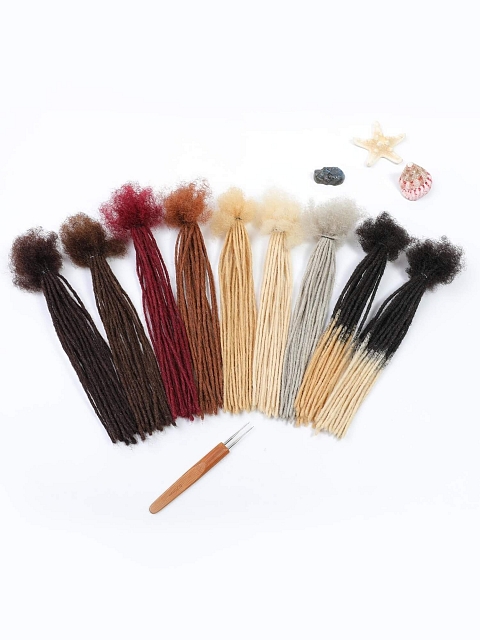 0.2cm Thickness Micro Locs Extensions Human Hair - Colors Available