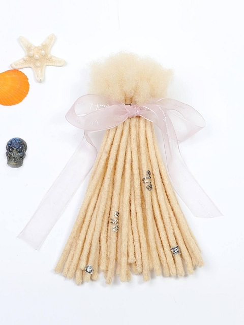 Platinum Blonde Standard Human Hair Loc Extensions