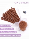 #30 Caramel Brown Standard Human Hair Loc Extensions