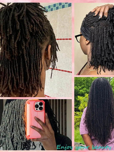 100% Real Human Hair Dreadlock Extensions Curly Handmade Permanent Loc Extensions Bundles