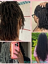 100% Real Human Hair Dreadlock Extensions Curly Handmade Permanent Loc Extensions Bundles