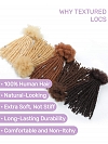 Textured Interlocked Human Hair Loc Extensions - Colors Available
