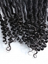 Pre-Looped Human Hair Loc Extensions With Curly Ends