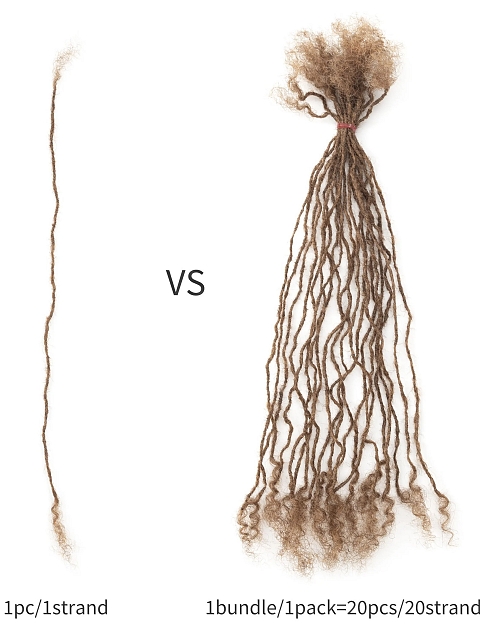 100% Real Human Hair Curly Tips Interlocked Sisters Locs Micro Dreadlock Extensions Permanent Natural Looking