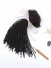 Handmade Micro Locs Extensions Human Hair 0.2cm Thickness Sister Locs