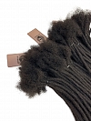Standard Human Hair Loc Extensions With Curly Ends Natural Black