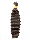 Medium Brown Deep Wave  - Bulk Human Hair - Loose/Braids