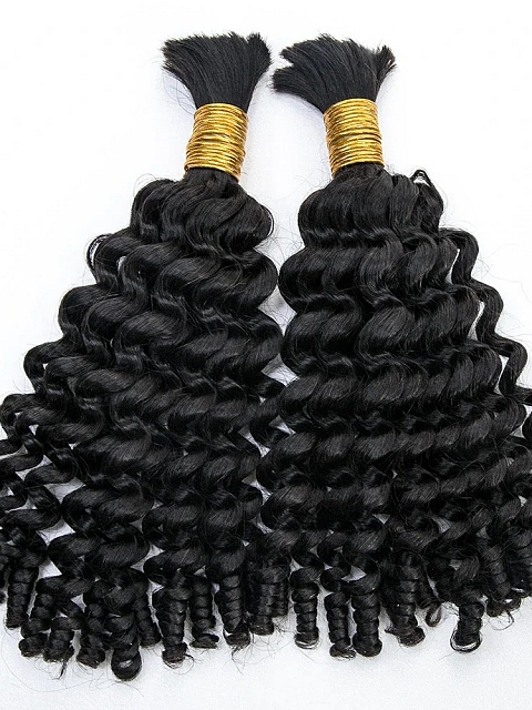 Spiral Curly - Bulk Human Hair - Loose/Braids