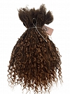 Goddess Human Hair Loc Extensions Color #4 w/ #30 Highlights
