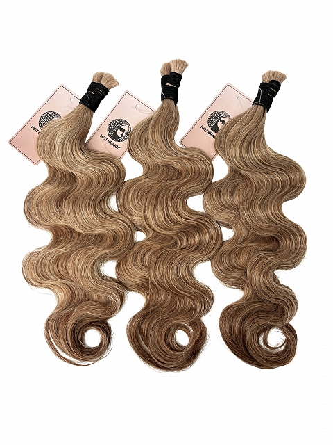 Ash Blond Body Wave - Bulk Human Hair - Loose/Braids