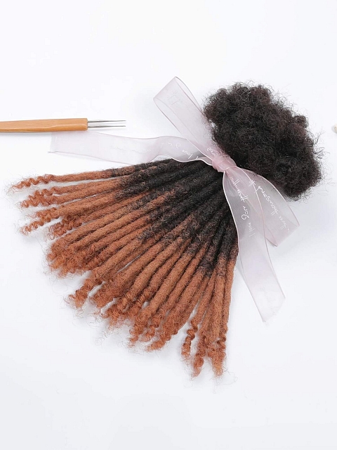 Interlock Extension Human Hair Brazilian Remy Human Hair Dreadlock Extensions Microlocs with Curly Ends
