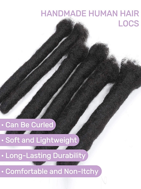 Wicks Natural Black Human Hair Loc Extensions