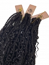 Premium 100% Human Hair Crochet Locs –Goddess Locs– Pre-Looped for DIY Instant Install – Ultra-Thin 0.5cm Lightweight Texture