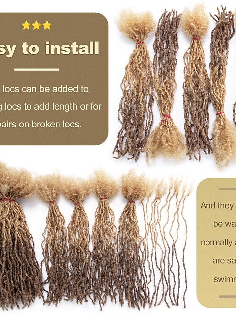 Wholesale 100% Brazilian  #27/30 Remy Human Hair Micro Dreadlock Extensions Interlock Inter Locs Extension for Woman