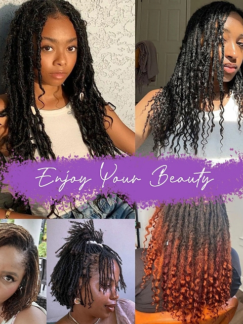 #Salt&pepper Color Wholesale Real Human Hair Inter Curly Locs Real Human Hair Micro Dreadlocks