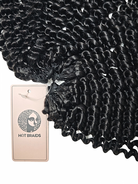 Hand-made Jerry Curly Crochet Human Hair Extension