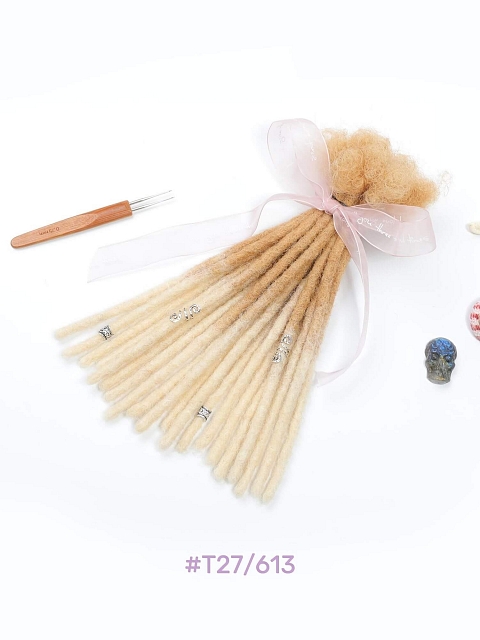 Ombre Standard Human Hair Dreadlock Extensions