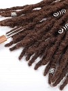 #Red Custom Color Dreadlocks Hair Extension Human Hair Hand Made Crochet Braids Locs for Men & Women
