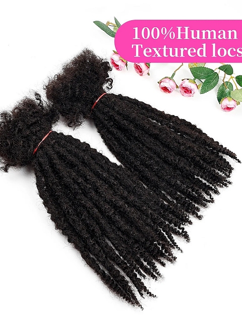 Fashion Extensions 100% Human Hair Dreadlocks Curly End Not Easy Break Texture Locs for Rock&Roll
