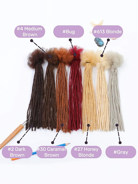 0.2cm Thickness Micro Locs Extensions Human Hair - Colors Available