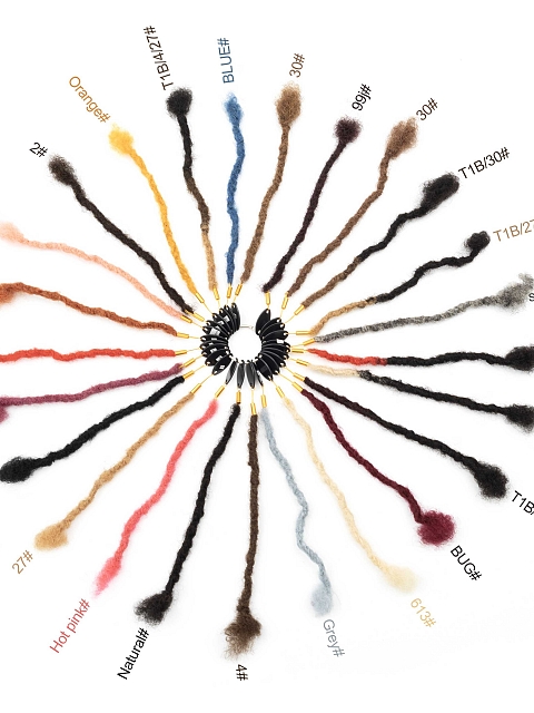 #30 Caramel Brown Standard Human Hair Loc Extensions Curly Tips